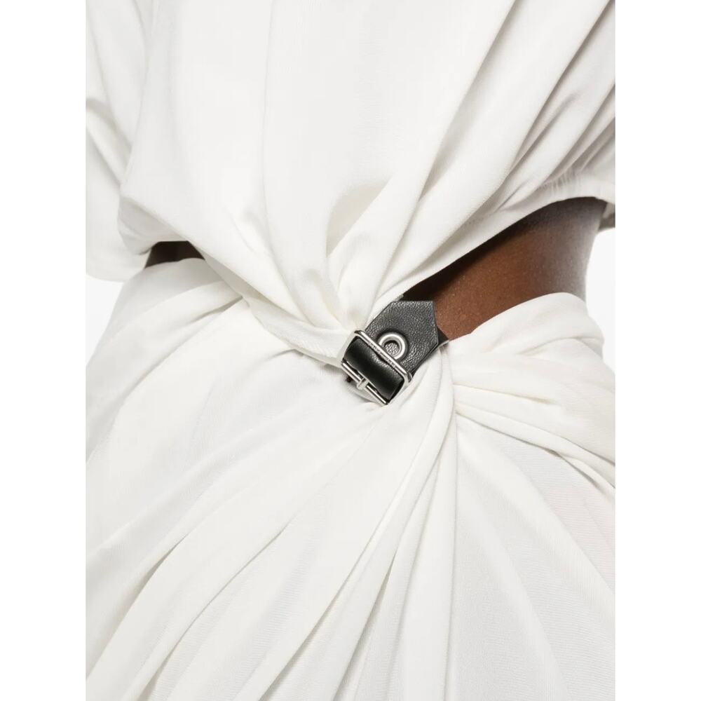Courrèges Asymmetric Crepe Maxi Dress - White - Goddess - Luxury - Size XS - Picture 4 of 11